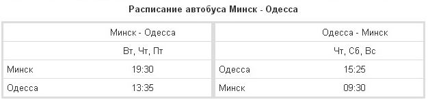 Расписание-автобуса-Минск-Одесса-Минск