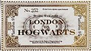 Hogwarts Express - London to Hogwarts Ticket